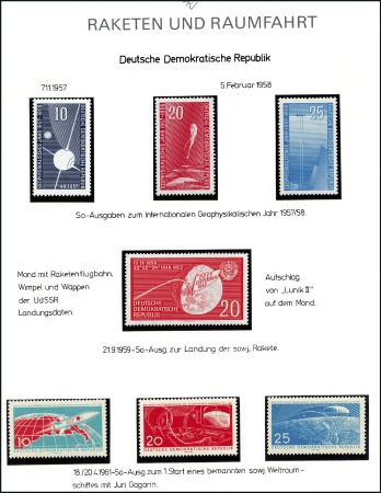 Stamp of Germany » Germany Collections and Large Lots SPACE 1957-88: GDR collection on set of 16 pages i