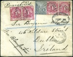 Stamp of Basutoland 1898 Registered cover from Teyateyaneng to Dublin,