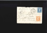 Stamp of Colonies françaises » Levant 1862 Enveloppe de Beyrouth pour l'Irlande via Mars