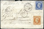 Stamp of Colonies françaises » Levant 1862 Enveloppe de Beyrouth pour l'Irlande via Mars