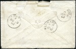 Stamp of Colonies françaises » Levant 1862 Enveloppe de Beyrouth pour l'Irlande via Mars