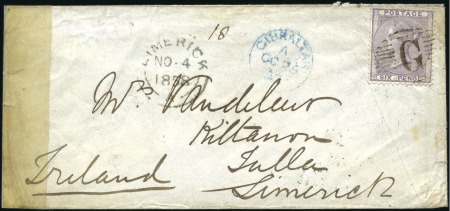 Stamp of Great Britain » British Post Offices Abroad GIBRALTAR: 1858 (Oct 25) Envelope to Ireland with 