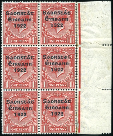 Stamp of Ireland RARE MISSING ACCENT on 1d Saorstat.
1922-23 Tho