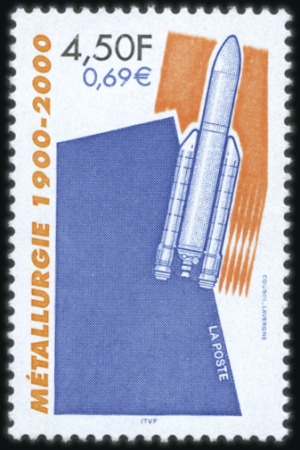 Stamp of France 2000 Métallurgie 4F50/0.69€ avec variété SANS LA T