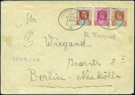 Stamp of Seychelles 1931 (Dec 3) Envelope to Berlin with 1903 and 1906