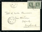 Stamp of Seychelles 1904-05, Two items; 1905 (Jan 7) mourning envelope