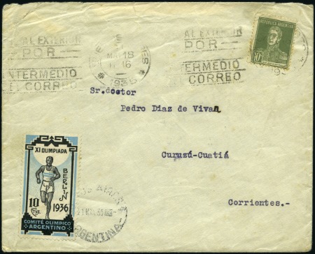 Stamp of Argentina Argentina vignette cancelled BUENOS AIRES 21 MAY 3