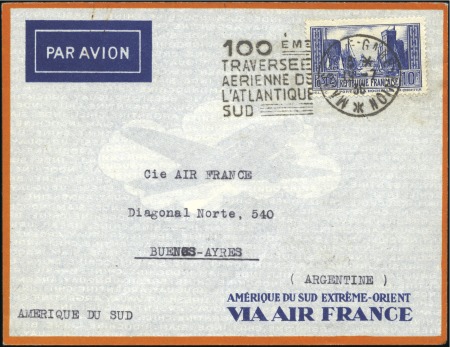 Stamp of France 1936 (Jul 19) 100th Crossing of the South Atlantic