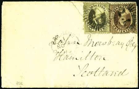 Stamp of Australia » Queensland 1873 (Nov 29) Envelope from Brisbane to Scotland w