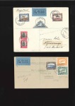 Stamp of South West Africa 1931-34, Four flight covers: two reg'd 01.08.31 Wi