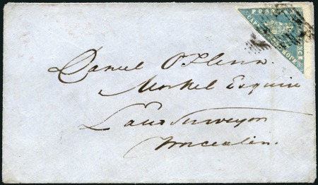 Stamp of South Africa » Cape of Good Hope 1861 (May 8) Envelope with 4d pale bright blue "Wo