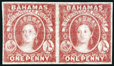 Stamp of Bahamas 1859-60 1d Reddish Lake remainder stamp (see footn