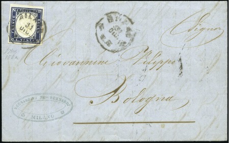 Stamp of Italian States » Sardinia 1862 20c Dark Purplish Indigo, good margins all ar