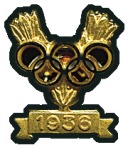 Stamp of Germany » German Empire » German Empire, 1933/45 Third Reich Gold Medal Winner lapel pin, presented by IOC, 13x