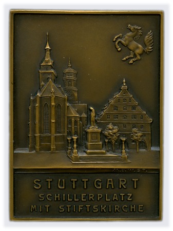 Stamp of Olympics 1936 Berlin: Mayor of Stuttgart Presentation Plaqu