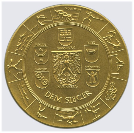 Stamp of Olympics 1934 Deutsche Kampfspiele, Nuremberg. Gold Winner'