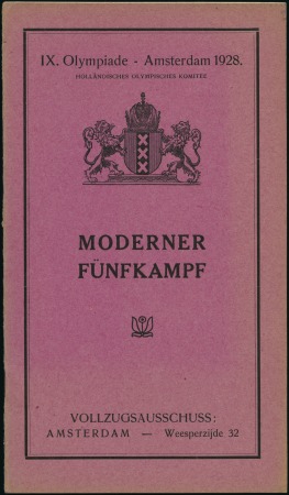 Stamp of Olympics 1928 Amsterdam. Official Programs, Reports & Resul