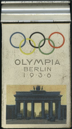Stamp of Olympics 1936 Berlin. Commemorative notepad holder, 81x149m