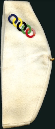Stamp of Germany » German Empire » German Empire, 1933/45 Third Reich Youth Courier hat, 265x103mm, white felt with colo