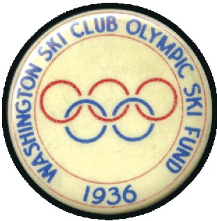 Stamp of Germany » German Empire » German Empire, 1933/45 Third Reich Washington Ski Club Olympic Ski Fund 1936 button, 