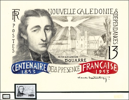 Stamp of Colonies françaises » Colonies Francaise Collections et Lots 1953 Dessin original à l'encre de chine et au fusa