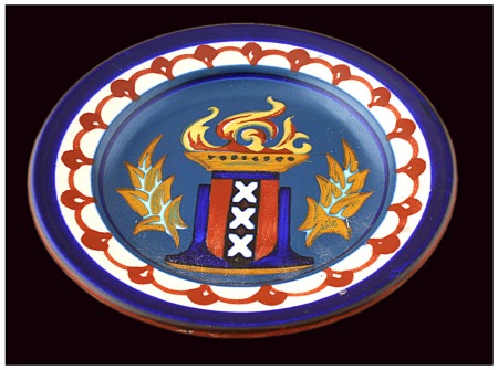 Stamp of Olympics Olympic Flame on Amsterdam Shield plate, 133mm, mu