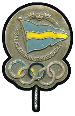 Stamp of Germany » German Empire » German Empire, 1933/45 Third Reich Swedish Canoeing Team stick-pin, 21x29mm, silvered