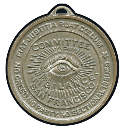 Stamp of United States Vigilance Committee San Francisco medal, 67mm, cas