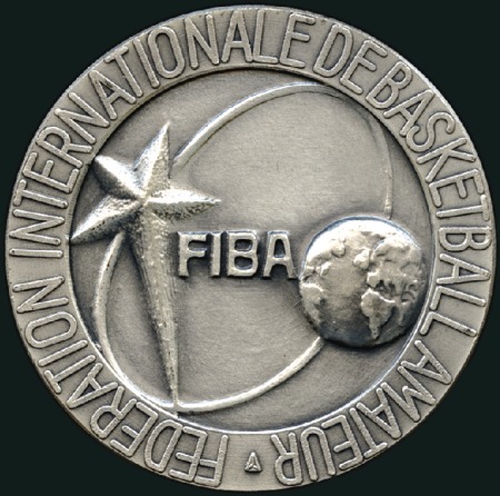 Stamp of Olympics BASKETBALL: 1976 Commemorative medal for the Olymp