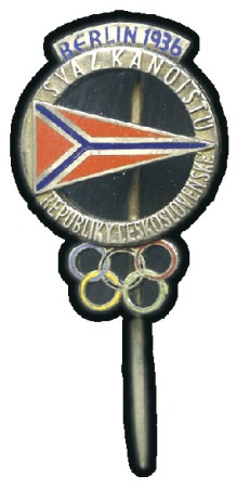 Stamp of Germany » German Empire » German Empire, 1933/45 Third Reich Czech Canoe Federation stick-pin, 20x30mm, silvere