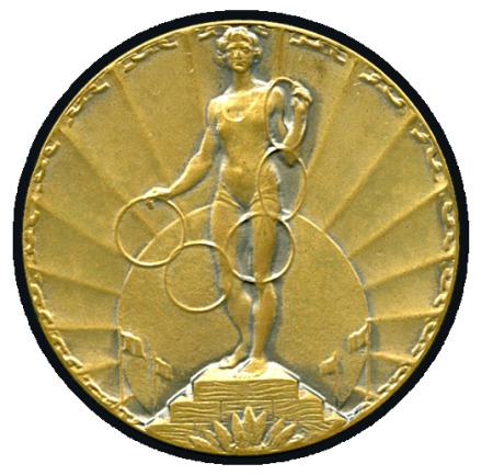 Stamp of Large Lots and Collections 1935 Netherlands Olympic Day Medal, 40mm, bronze, 