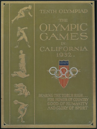 Stamp of Olympics Commemorative plaque, bronze, showing legend above