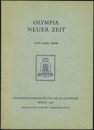 Stamp of Germany » German Empire » German Empire, 1933/45 Third Reich "Olympia Neuer Zeit" by Carl Diem, produced by the
