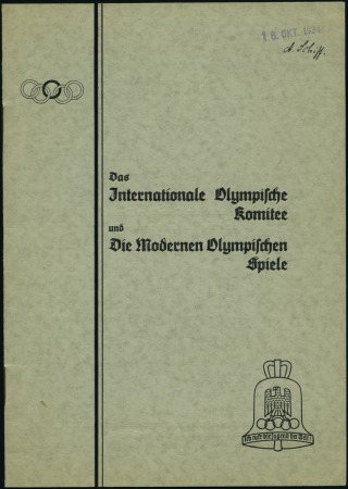 Stamp of Germany » German Empire » German Empire, 1933/45 Third Reich "The IOC and the Modern Olympic Games" produced by
