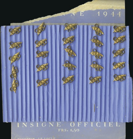 Stamp of Olympics Commemorative stick-pins attached to part of shop 