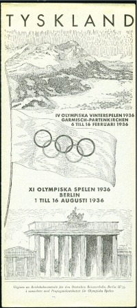 Stamp of Olympics Advertising brochures with programme summaries in 