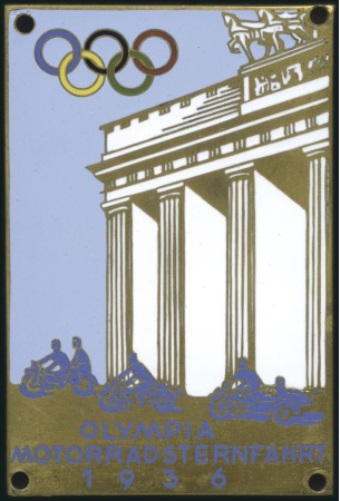Stamp of Olympics 1936 Berlin. Olympic Motorcycling Tour to Berlin p