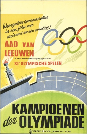 Stamp of Olympics Posters: Dutch Film poster "Kampioenen der Olympia