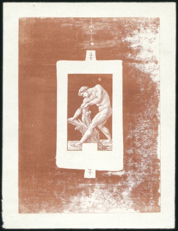 Stamp of Olympics » 1924 Paris » Essays and Proofs 1924 Paris. France 30c die proof in brown of centr