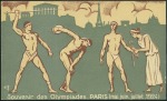 Stamp of Olympics Three art deco 15c postal cards by Blanche (one wi