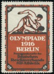 Stamp of Olympics 1916 Berlin: Attractive & scarce group of fourteen