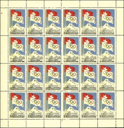 Stamp of Switzerland / Schweiz Official vignette in four languages in complete mi