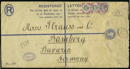 Stamp of Great Britain » 1855-1900 Surface Printed 1901 Registered envelope (RP22 Size K) to Germany 