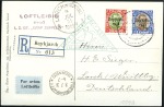 Stamp of Iceland 1931 Graf Zeppelin Islandfahrt, cover and reg'd po