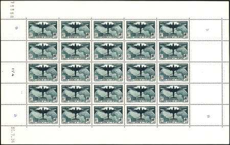 Stamp of France 1936 10F Traversée de l'Atlantique en feuille comp