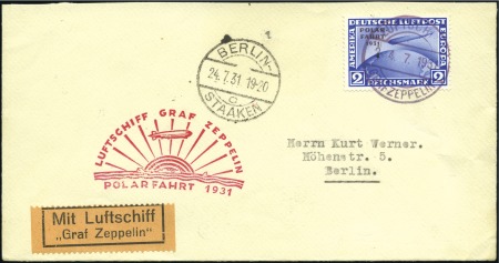 Stamp of Germany » German Empire 1931 (Jul 24) Graf Zeppelin Polar Flight with spec