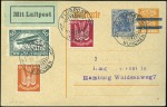 Stamp of Germany » German Empire 1921-22, Group of 5 airmail covers sent within Ger