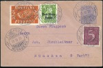 Stamp of Germany » German Empire 1921-22, Group of 5 airmail covers sent within Ger