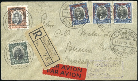 Stamp of Chile 1929 (Jul 17) First Air Service between Chile and