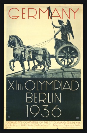 Stamp of Olympics Posters: Official Brandenburg Gate Quadriga poster